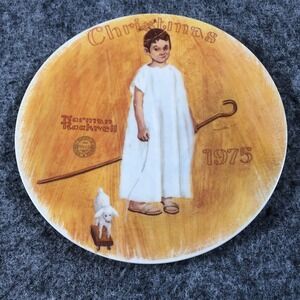Vintage Knowles Norman Rockwell Angel With A Black Eye Christmas Plate 1975